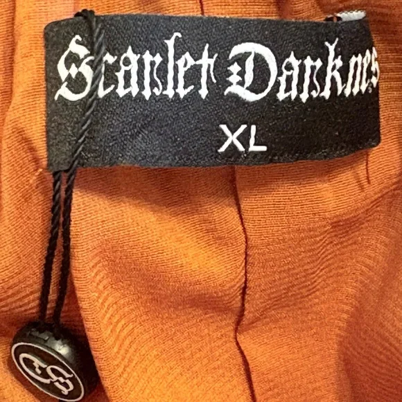 NWOT Scarlett Darkness Renaissance Boho Ruffle Skirt XL Terracotta Rust Red - Picture 7 of 8